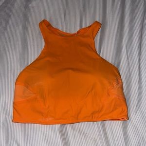 orange lululemon sports bra